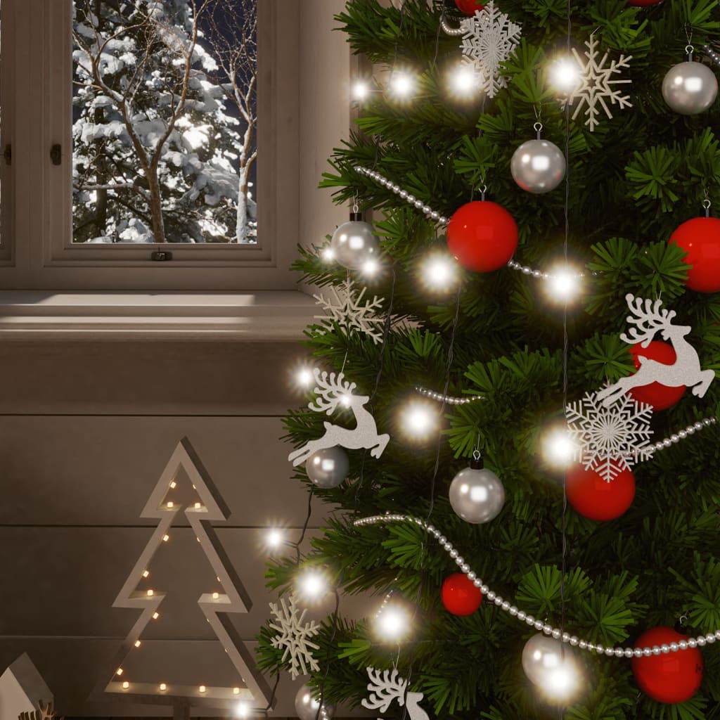 Soldrevne Lysslynger 2Stk 2X200 Led Kaldhvit Innendørs Utendørs