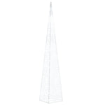 Dekorativ Led-Lyskjegle I Akryl Kaldhvit 60 Cm