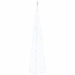 Dekorativ Led-Lyskjegle I Akryl Kaldhvit 120 Cm