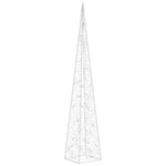 Dekorativ Led-Lyskjegle I Akryl Kaldhvit 120 Cm