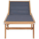 Foldbar Solseng Med Hjul 2 Stk Heltre Teak Og Textilene