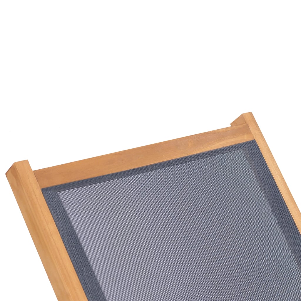 Foldbar Solseng Med Hjul 2 Stk Heltre Teak Og Textilene