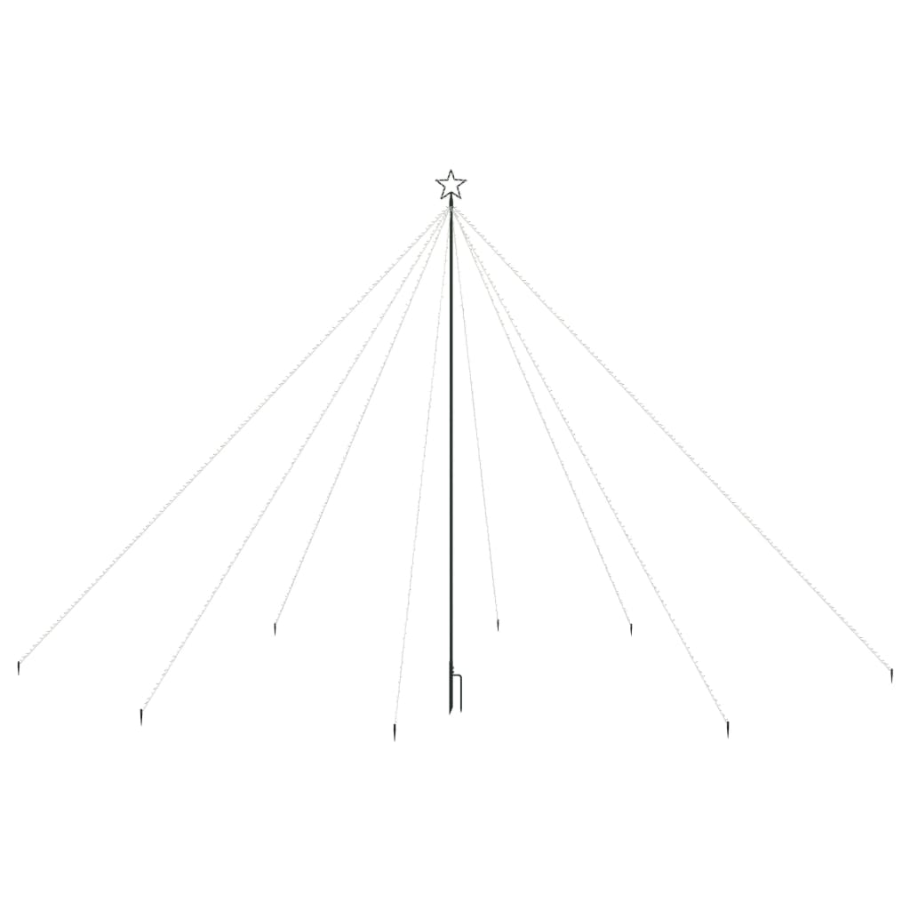 Led Juletre Innendørs Utendørs 800 Leds Kald Hvit 5 M