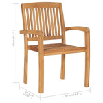 Stablebare Hagestoler 4 Stk Heltre Teak