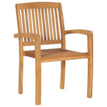 Stablebare Hagestoler 8 Stk Heltre Teak