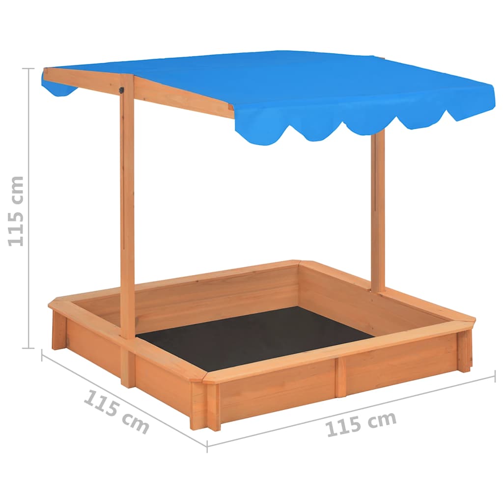 Sandkasse Med Justerbart Tak Gran 115X115X115 Cm
