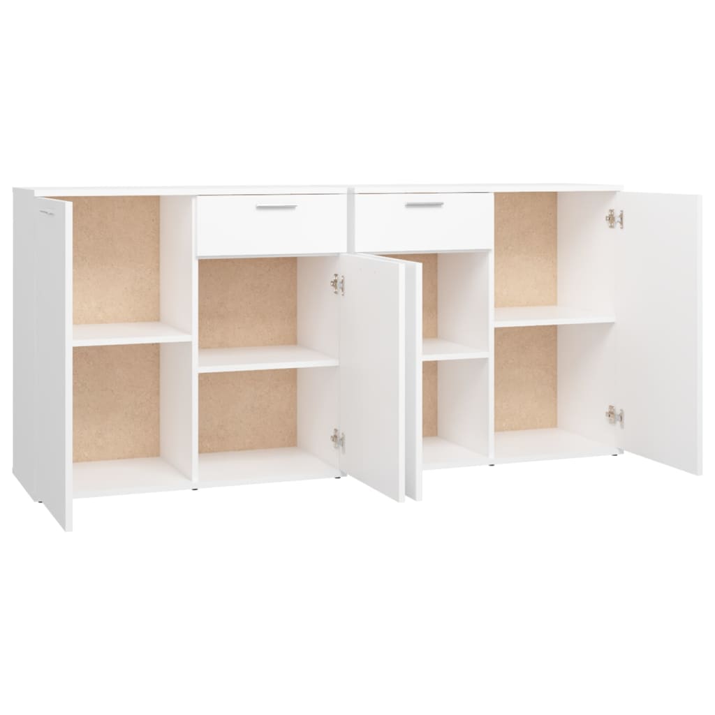 Skjenk Hvit 160X36X75 Cm Konstruert Tre