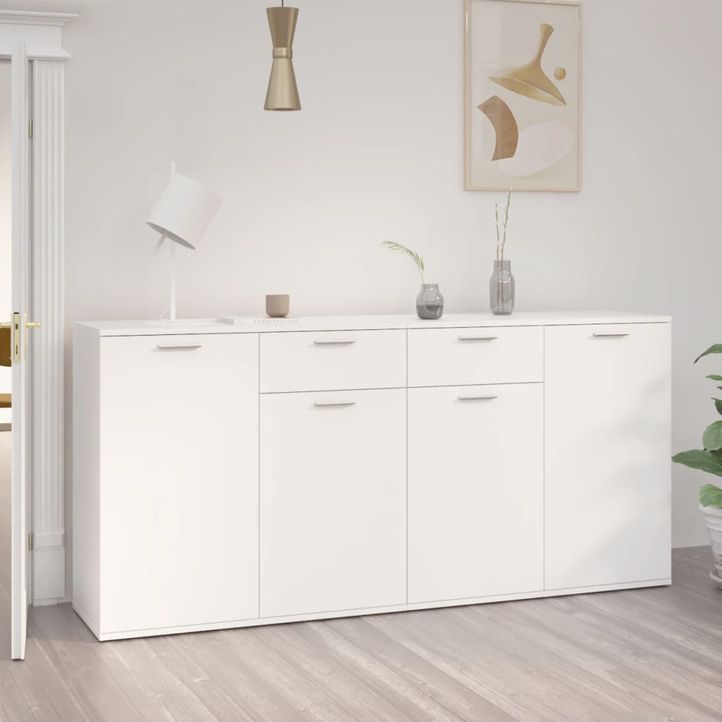 Skjenk Hvit 160X36X75 Cm Konstruert Tre
