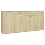 Skjenk Sonoma Eik 160X36X75 Cm Konstruert Tre