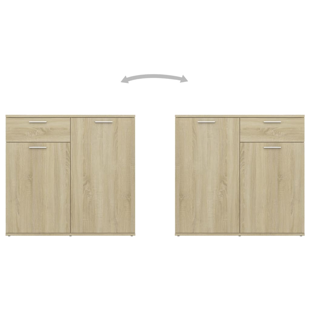 Skjenk Sonoma Eik 160X36X75 Cm Konstruert Tre