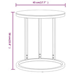 Sidebord Gull Og Svart 45 Cm Herdet Glass