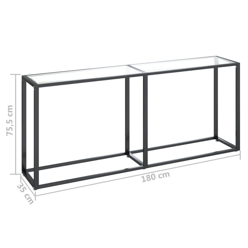 Konsollbord Gjennomsiktig 180X35X75,5 Cm Herdet Glass