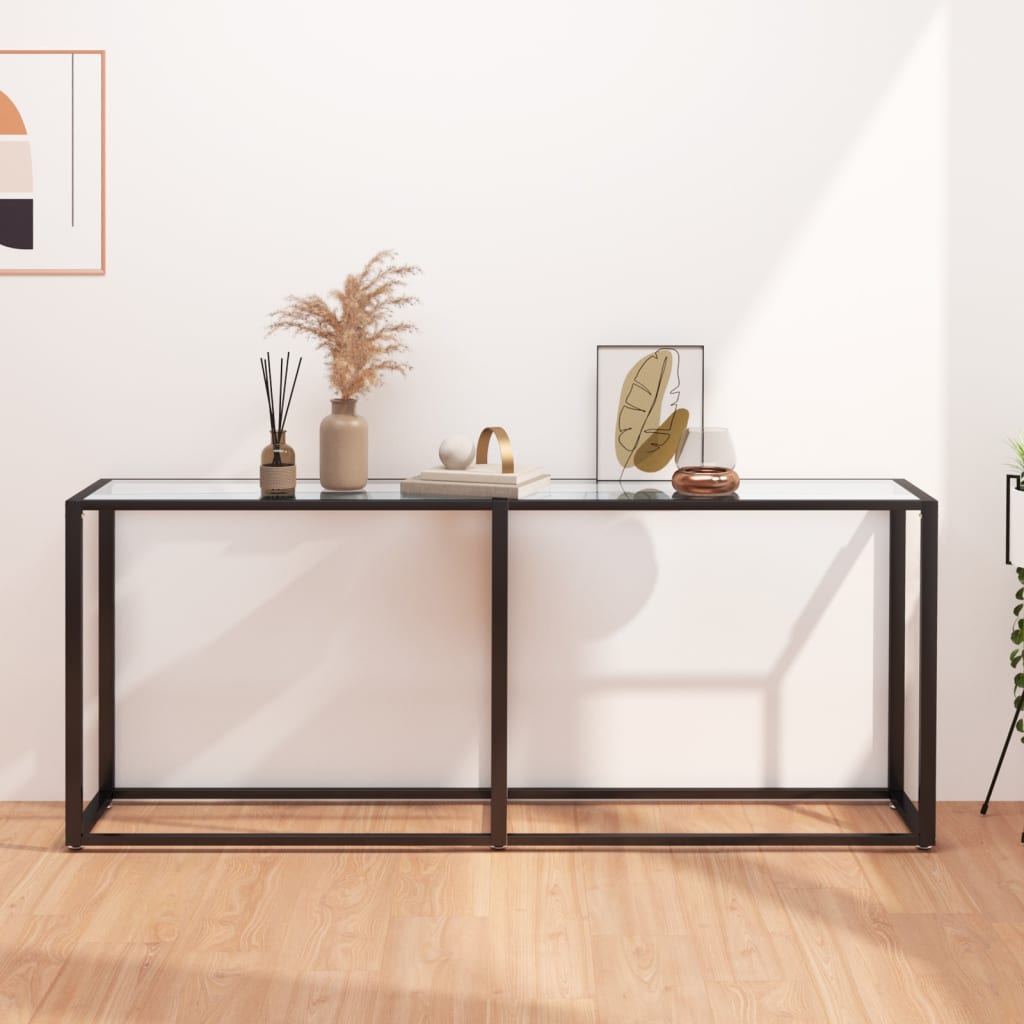 Konsollbord Gjennomsiktig 180X35X75,5 Cm Herdet Glass