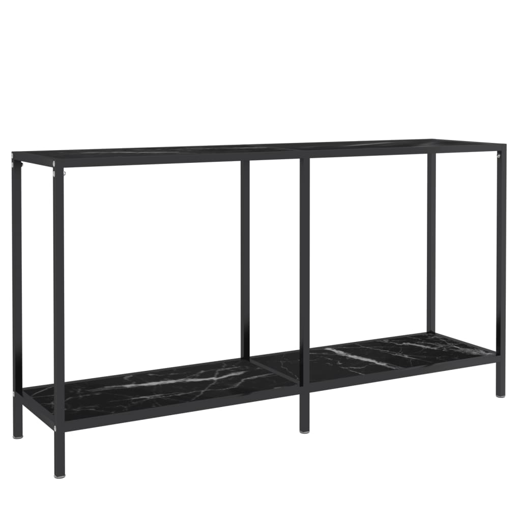Konsollbord Svart 140X35X75,5 Cm Herdet Glass