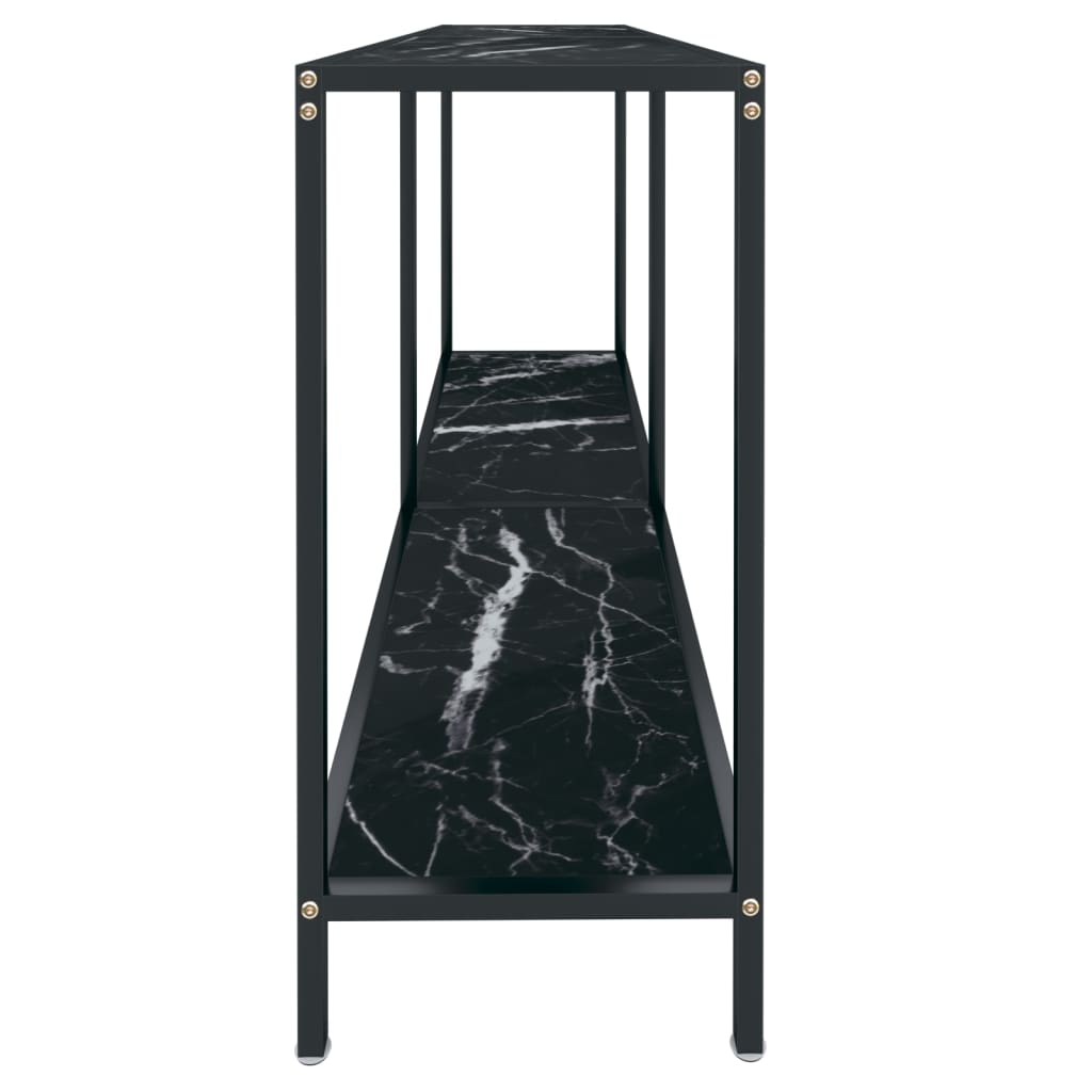 Konsollbord Svart 140X35X75,5 Cm Herdet Glass