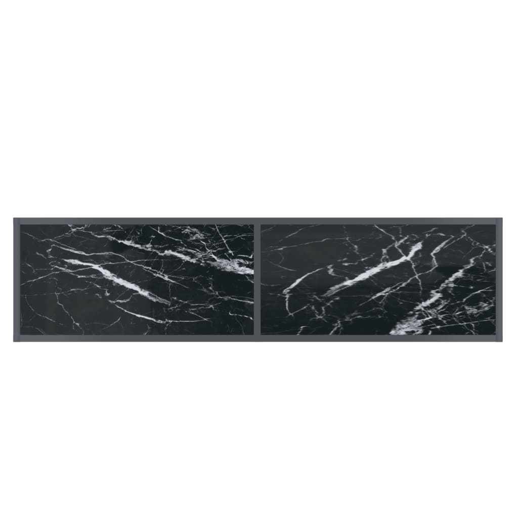 Konsollbord Svart 140X35X75,5 Cm Herdet Glass
