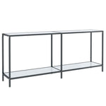 Konsollbord Hvit 180X35X75,5 Cm Herdet Glass