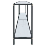 Konsollbord Hvit 180X35X75,5 Cm Herdet Glass