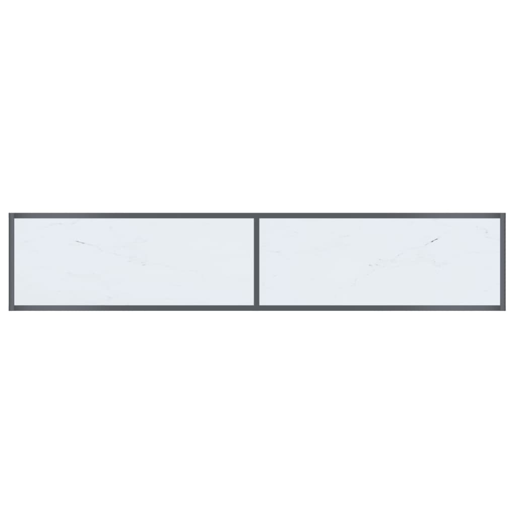 Konsollbord Hvit 180X35X75,5 Cm Herdet Glass