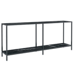 Konsollbord Svart 180X35X75,5 Cm Herdet Glass
