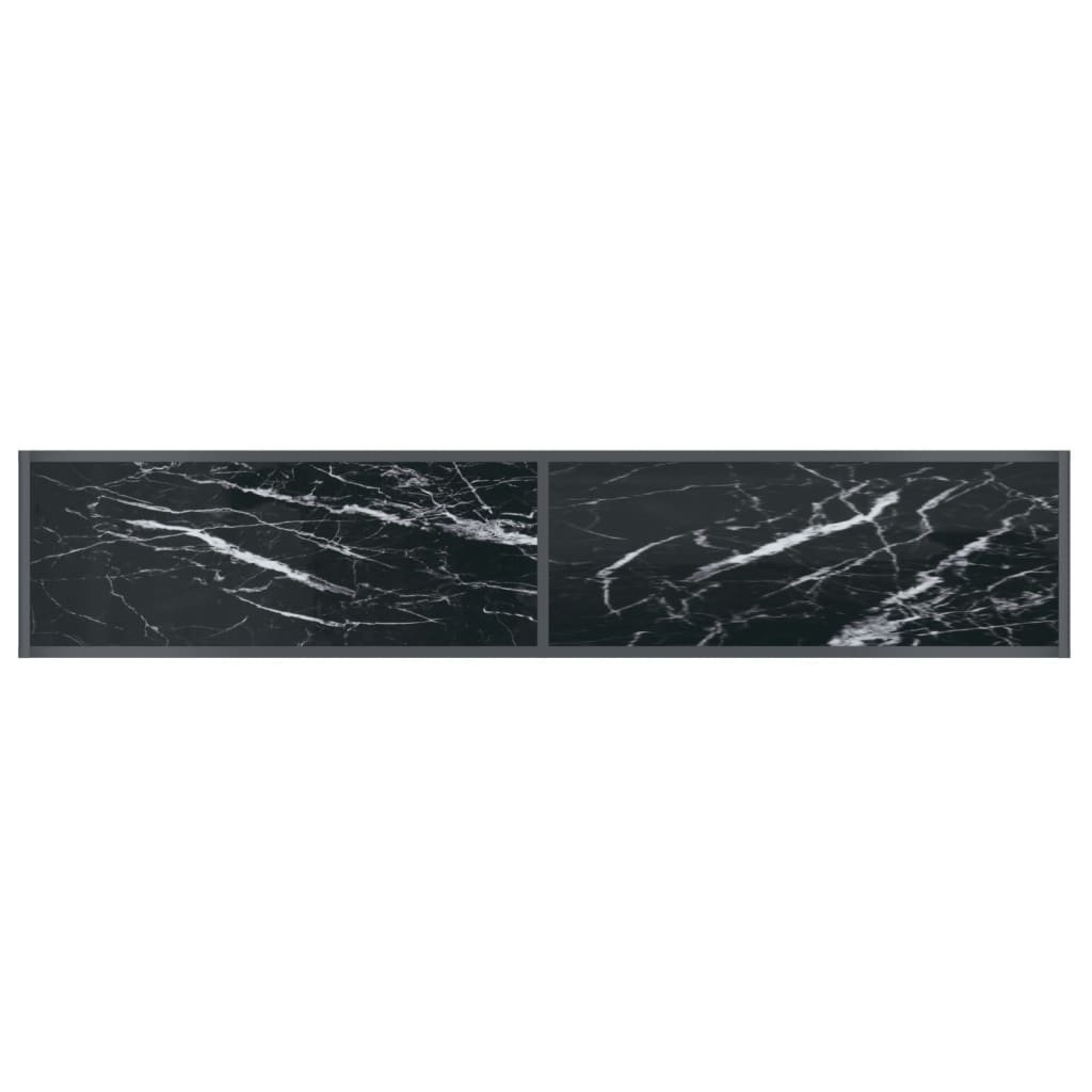 Konsollbord Svart 180X35X75,5 Cm Herdet Glass