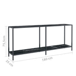 Konsollbord Svart 180X35X75,5 Cm Herdet Glass