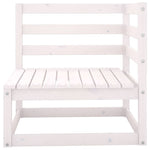 2-Seters Hagesofa Hvit Heltre Furu