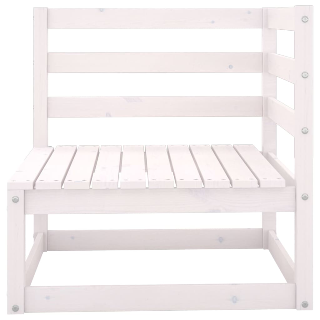 2-Seters Hagesofa Hvit Heltre Furu