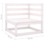 2-Seters Hagesofa Hvit Heltre Furu