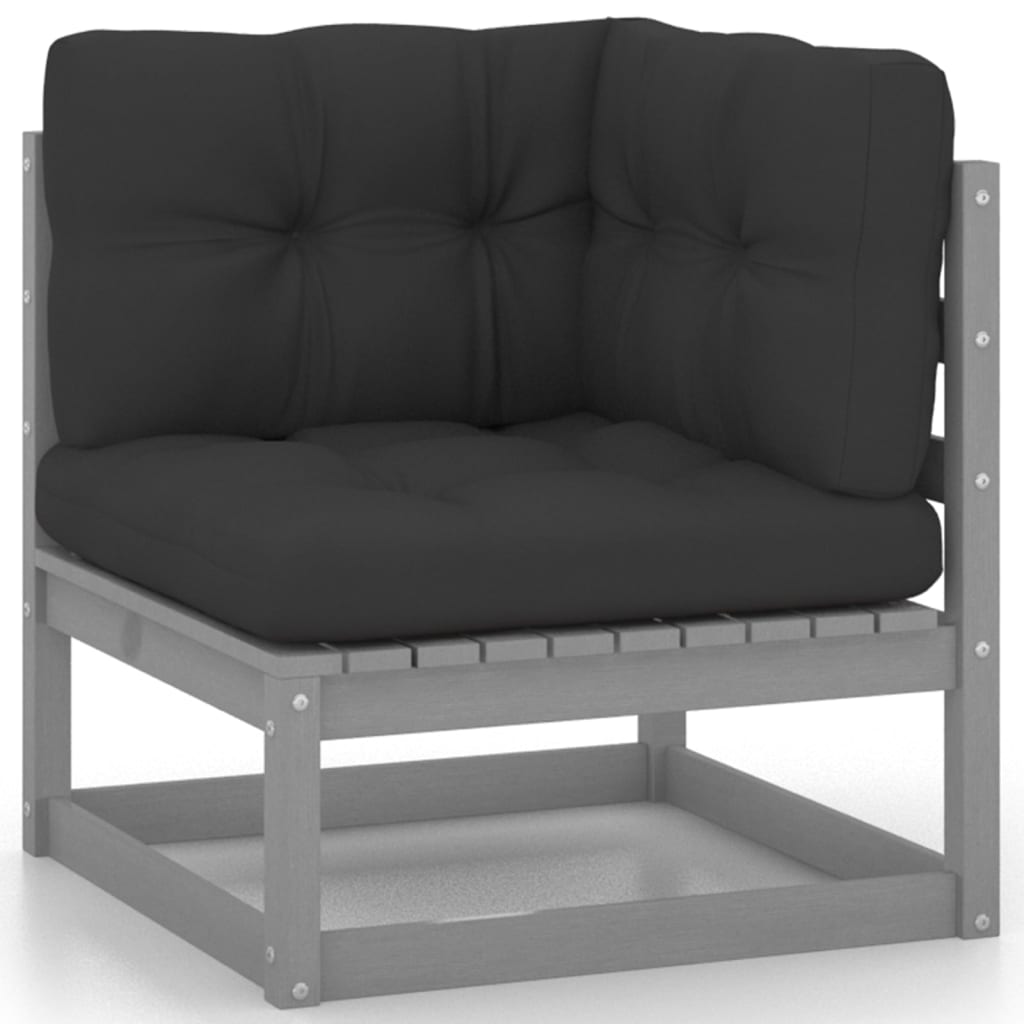 Hagesofa Med Puter 3-Seters Heltre Furu