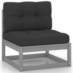 Hagesofa Med Puter 3-Seters Heltre Furu