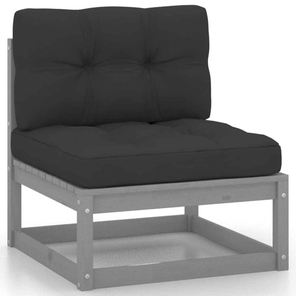Hagesofa Med Puter 3-Seters Heltre Furu