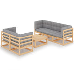 Hagesofagruppe Med Puter 6 Deler Heltre Furu