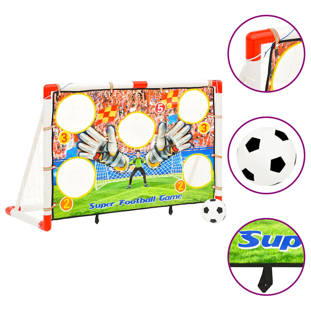 Fotballmålsett For Barn Med Målvegg 120X51X77,5 Cm