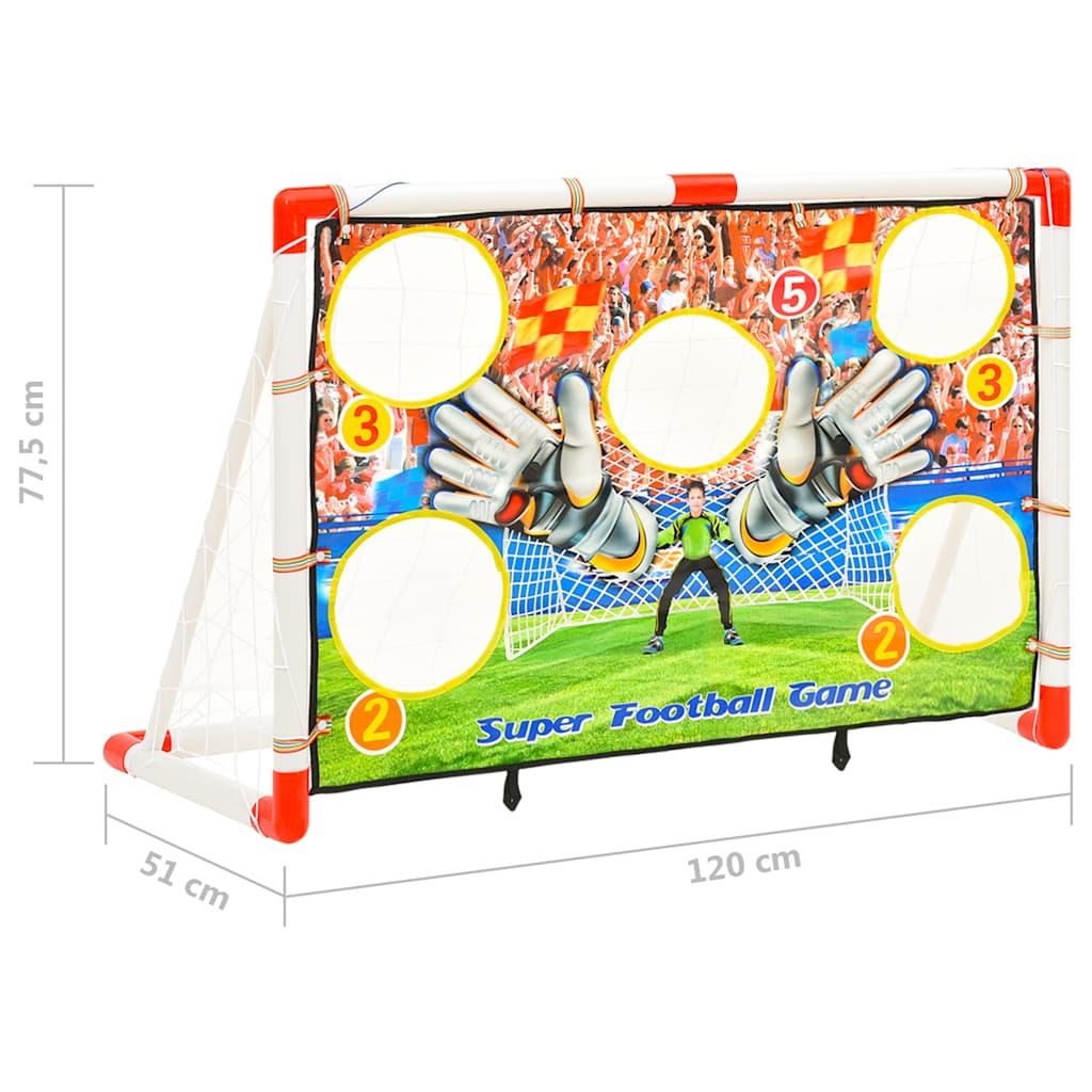 Fotballmålsett For Barn Med Målvegg 120X51X77,5 Cm