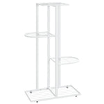 Blomsterstativ Med 4 Etasjer 43X22X76 Cm Hvit Metall