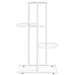 Blomsterstativ Med 4 Etasjer 43X22X76 Cm Hvit Metall