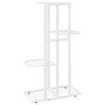 Blomsterstativ Med 4 Etasjer 43X22X76 Cm Hvit Metall