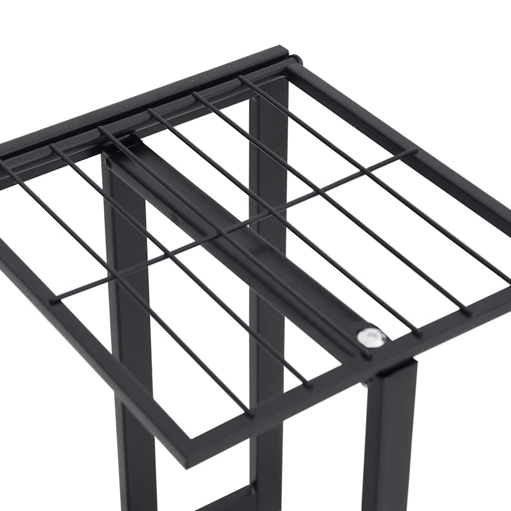 Blomsterstativ Med 5 Etasjer 43X22X98 Cm Svart Metall
