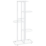 Blomsterstativ 5 Etasjer 43X22X98 Cm Hvit Metall