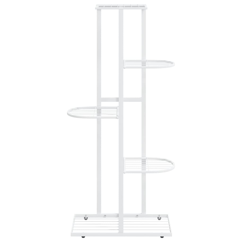 Blomsterstativ 5 Etasjer 43X22X98 Cm Hvit Metall
