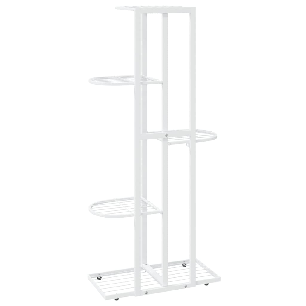 Blomsterstativ 5 Etasjer 43X22X98 Cm Hvit Metall