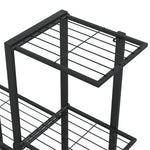 Blomsterstativ 94,5X25X88 Cm Svart Metall