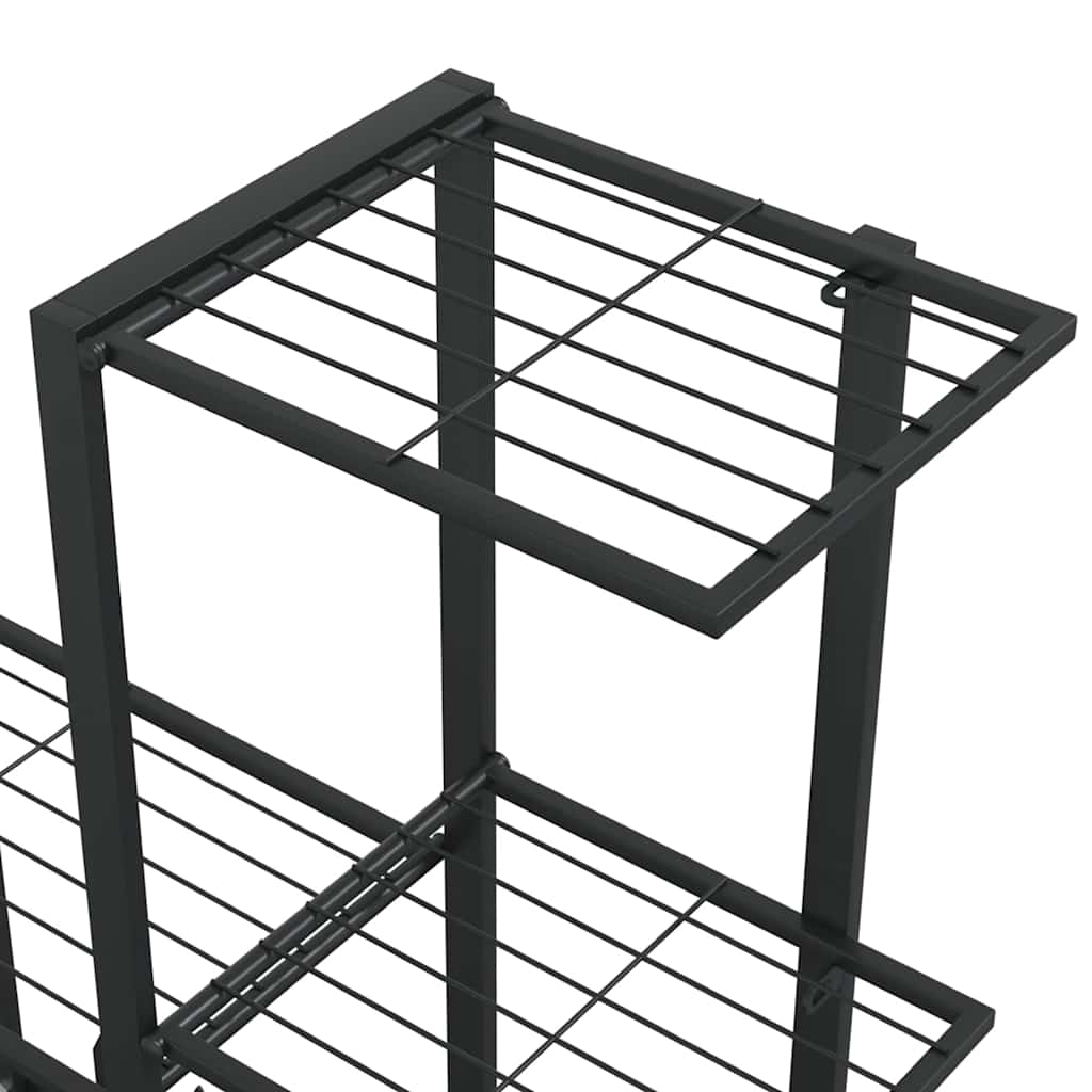 Blomsterstativ 94,5X25X88 Cm Svart Metall