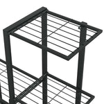 Blomsterstativ 94,5X25X88 Cm Svart Metall