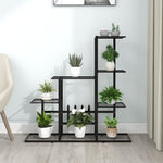 Blomsterstativ 94,5X25X88 Cm Svart Metall