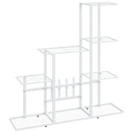 Blomsterstativ 94,5X25X88 Cm Hvit Metall