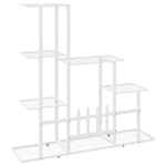 Blomsterstativ 94,5X25X88 Cm Hvit Metall
