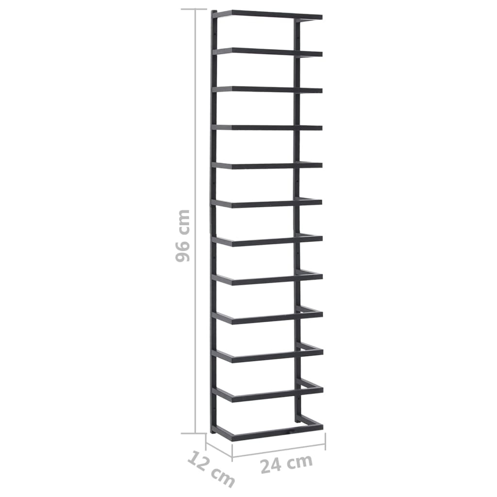 Håndklestativ 24X12X96 Cm Svart Stål