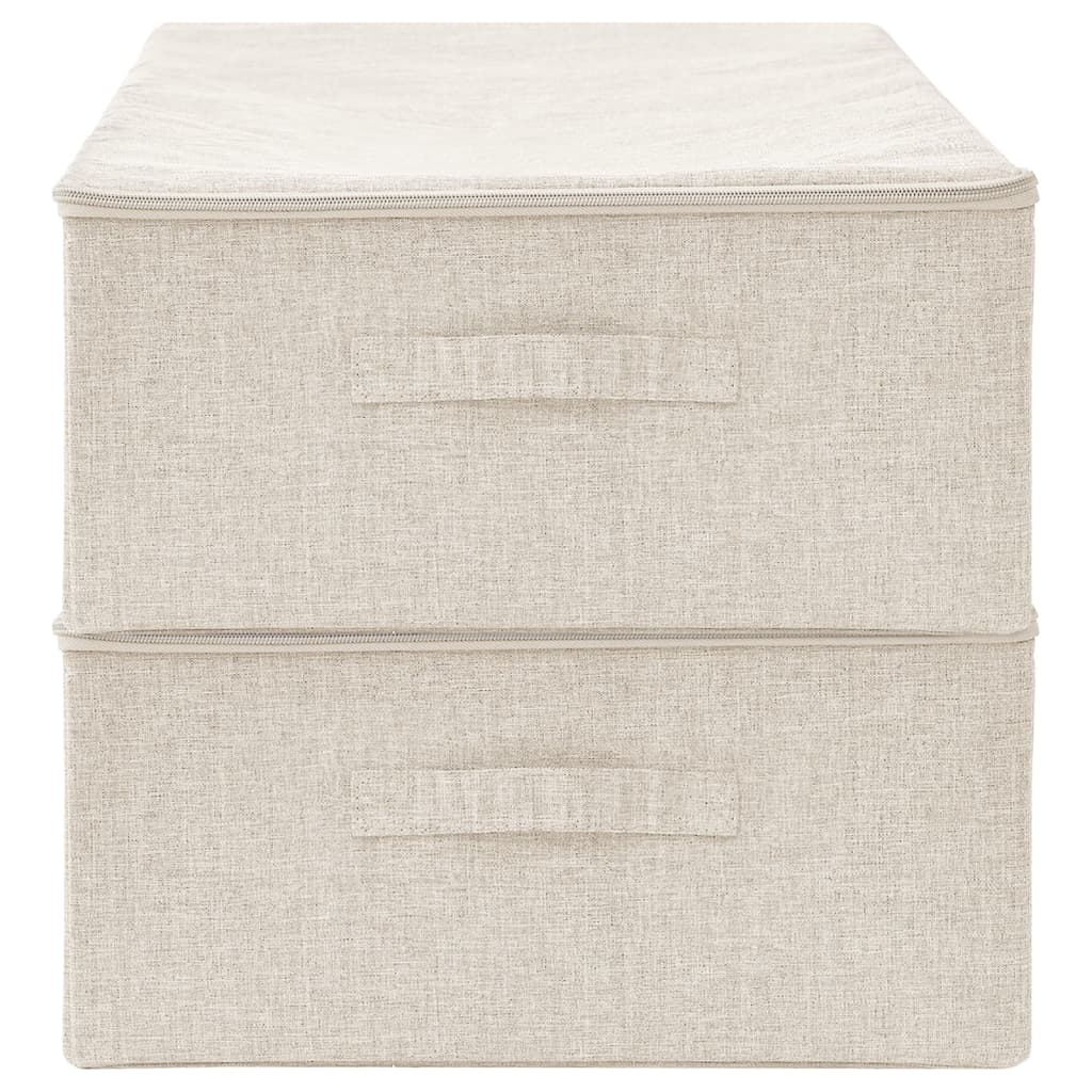 Oppbevaringsbokser 2 Stk Stoff 70X40X18 Cm Grå